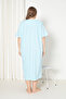 100% Cotton Combed Cotton Short Sleeve Plus Size Mother's Nightgown 051 - 5