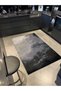 Gray Themed Abstract Fog Cloud Patterned Creative Modern Decorative Carpet 4564 - 3