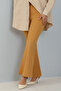 206 Spanish Leg Fabric Trousers Mustard - 5