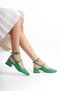 Women's Heeled Shoes Open Back Square Toe New Series Buckle Hard Hat Short Block Heel 3 Cm - 3