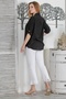Organic Certified Cotton Black Shirt Collar Buttoned Long Sleeve Embroidered Woven Casual Shirt - 8