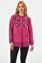 Richter Collar Colorful Patterned Knitwear Cardigan - Fuchsia - 5