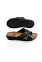 Women's Black Gel Heel Spur Slippers - 4