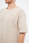 Gül Temalı Bej Oversize Tişört - 8