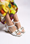 Uzeldiuth Women's Heeled Sandals001286 White