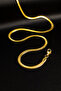 Flat Snake Italian Chain Stainless Steel Necklace Gold Color - 4 mm