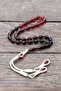 Drop Cut Red Black Fire Amber Rosary - 2