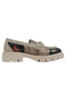Women's Vegan Leather Multicolor Loafer - Petals Design - 3
