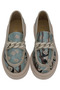 Women's Vegan Leather Turquoise Loafer - Panda Hug Design