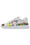 Women's Vegan Leather White Sneakers - Burano Island Design - 3