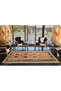 Triangle in Frame Colorful Geometric Modern Patterned Woven Base and Decorative Carpet Miravip82 - 4