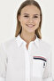 Women's White Long Sleeve Shirt G082SZ004.0001836995 TEKSPOR - 2