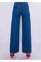Della Blue Extra High Waist Lycra Wide Leg Palazzo Jean Trousers - 3