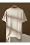 T-shirt - Beach Printed Oversized Crew Neck Short Sleeve T-Shirt - 2