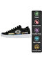 Women's Vegan Leather Black Sneakers - The Wise Owl Design - 5