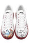 Women's Vegan Leather White Sneakers - Magic In The Air Design - 3