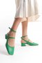 Women's Heeled Shoes Open Back Square Toe New Series Buckle Hard Hat Short Block Heel 3 Cm - 4