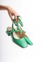Women's Heeled Shoes Open Back Square Toe New Series Buckle Hard Hat Short Block Heel 3 Cm