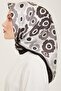- Silk Scarf 24 Spring Summer Sura Silk Black Gray 9106-05s - 5