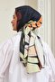 Ipekhan Hawaiian Cotton Viscose Shawl Black Orange 3011-14 - 5