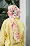 Ipekhan Botanical Series Yellow Cotton Viscose Shawl 3023-09 - 4