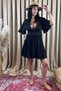 Women's Lace Detailed V-Neck Mini Dress - 3