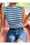 قميص داخلي نسائي أساسي بحزام سميك ذو مظهر مضلع من Dier Moda - 7