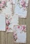 12 Pieces Scrapbook Vintage Pink Rose Handwritten Scrapbook Paper Set Bullet Journal Decoupage Paper - 5