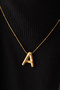 Steel Letter "A" Bubble Balloon Necklace Fish Back Bulk Chain Letter A 45cm