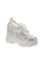 Bridal Shoes Extreme Comfortable Inside Hidden Heels Sequin White Lace - 5