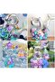 Mermaid Tail Seashell Silver Number Balloon Birthday Party Set Ornament - 4