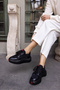 BUMMER WOMEN'S BLACK SKIN 5 CM HEEL SNEAKER - 4