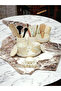 Marble Beige Series Concrete Bathroom Set with Tray, Cotton Holder, Towel Holder and Soap Dish Set - 2
