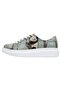 Women's Vegan Leather Blue Casual Sneakers - Panda Hug Design - 4