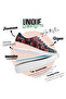 Women's Vegan Leather Navy Blue Casual Sneakers - Bear With A Balloon Design - 7