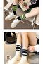 5 Pairs Unisex Colorful Circled Striped College Tennis Socks Cotton
