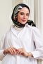 Ipekhan Hawaiian Cotton Viscose Shawl Black Orange 3011-14