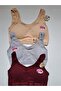 Women's Cotton Padded Gathering Collector Large Size Ribbed 3 Pieces Thick Strap Bra Half Tank - 3