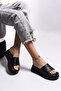 Loukerios Women's Slippers0012315 Black - 3