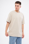Gül Temalı Bej Oversize Tişört - 5