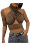 Halter Neck Backless Belly Bustier crop blouse
