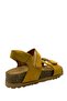 303 Anatomical 100% Genuine Leather Unisex Children's Yellow Nubuck Sandals - 4