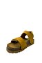 303 Anatomical 100% Genuine Leather Unisex Children's Yellow Nubuck Sandals - 3