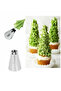 Stainless Steel Cream Piping Bag Tip (Pine Wood Whipped Tip) 1 Piece + 4 Pieces Whipped Bag