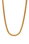 Flat Snake Italian Chain Stainless Steel Necklace Gold Color - 4 mm - 2