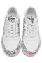 Women's Vegan Leather White Sneakers - Never Say Never Design - 3