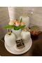 White Decorative White Marble Bathroom Set Set of 7 with Gold Detailed Design Set of 7 Pieces Marble - 4