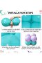 Mermaid Tail Seashell Silver Number Balloon Birthday Party Set Ornament - 5