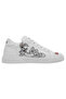 Women's Vegan Leather White Sneakers - What's Up Doc?Bugs Bunny Design - 5