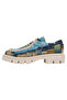 Women's Vegan Blue Loafer - Sea Sparkles Design - 2
